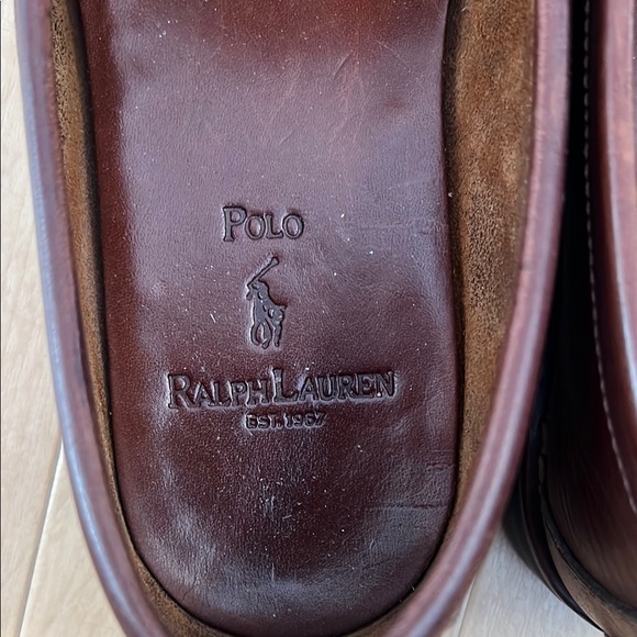 Polo by Ralph Lauren Rich Brown Leather Slip-Ons 9 - Picture 2 of 14